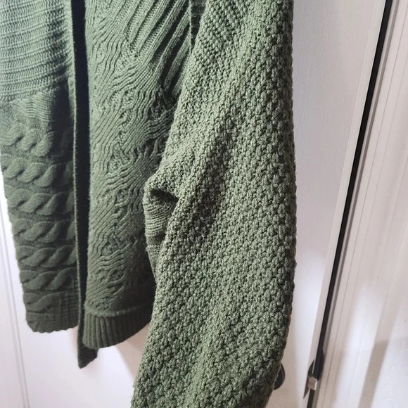Blugirl Blumarie Green Knit Cardigan | Fall Knit Cardigan | Large Cardigan - Picture 5 of 11
